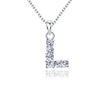 Necklace Silver L Shape SSLPE-L